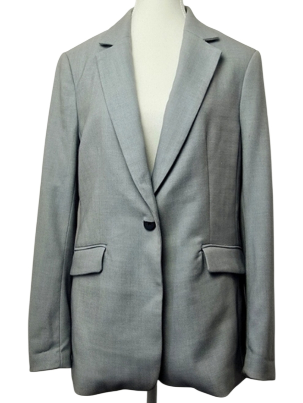 H&M Women’s Gray Blazer NWOT Size M Workwear Office Minimalist Tailored